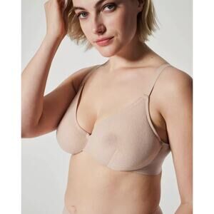 NWT SPANX 30071R SheerFlex Fit to You Demi Bra Size XL 38D-DD Champagne Beige